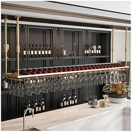 LIGUOYI Hanging Stemware Holder Adjustable Wine Glass Display Stand