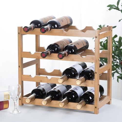 Bakufu 4-Layer Wine Rack for Kitchen and Living Room