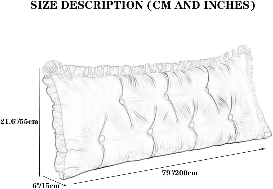 ZZYK Extra-Large Silk Reading Pillow with Removable Cover