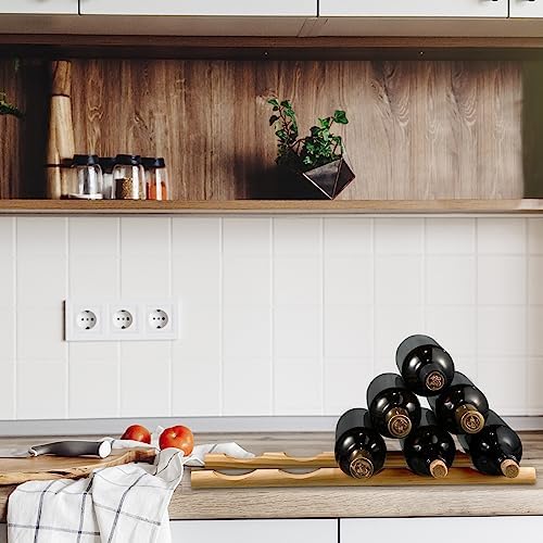 Barydat 4 Pcs Compact Wooden Wine Rack