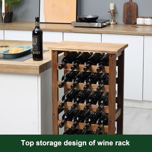 Everous 7-Tire Free Standing Wine Rack 28 Bottles Holder
