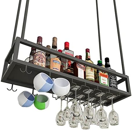 Suuim Metal Wine Glass Rack for Ceiling and Cabinet