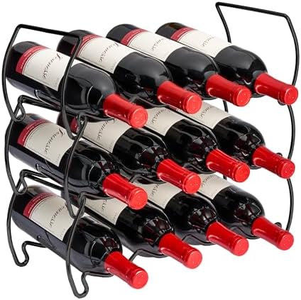 Sorbus 6-Tier Stackable Wine Rack Black 1