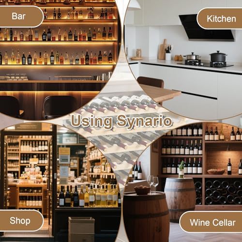 MJiot 24-Bottle Modular Bamboo Wine Rack