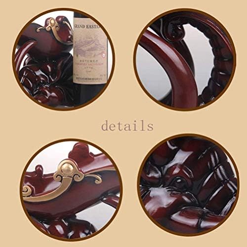 HASMI Red Elephant Resin Wine Rack for Home Kitchen Bar Cellar