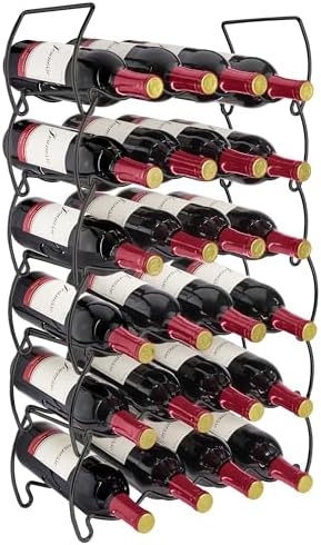 Sorbus 6-Tier Stackable Wine Rack Black 1