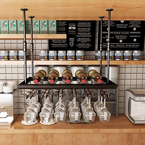 Iron Wine Glass Hanging Rack for Kitchen Restaurant Cafe