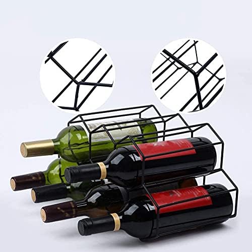 YRHH Geometric Brushed Metal Wine Rack