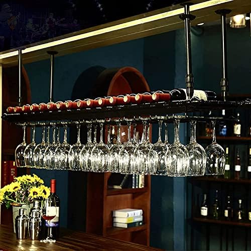 IOCCIOBB Metal Black Wine Rack with Adjustable Holder