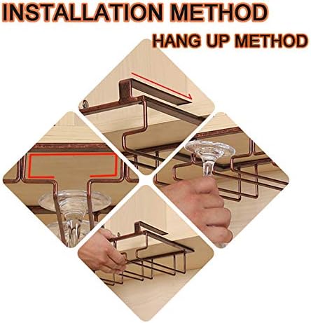 Wine Glass Rack Metal Wire Cabinet Storage Organizer