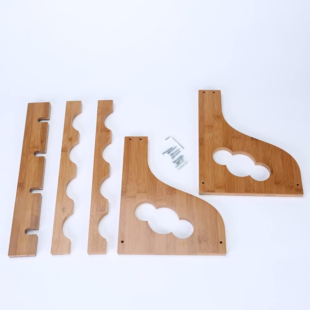 NWB Bamboo Wine Rack with Glass Holder 4 Bottles 4 Glasses