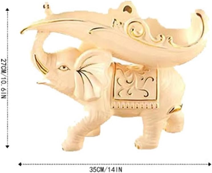 Stylish Tabletop Wine Rack with Gold Gilding Elephant Design