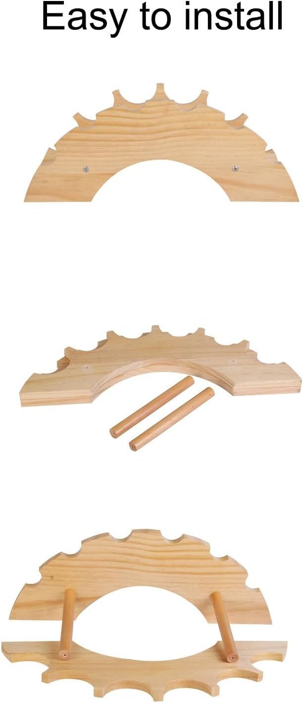 Comepa Solid Wood Arch Bridge Wine Rack - 4 Bottle Storage