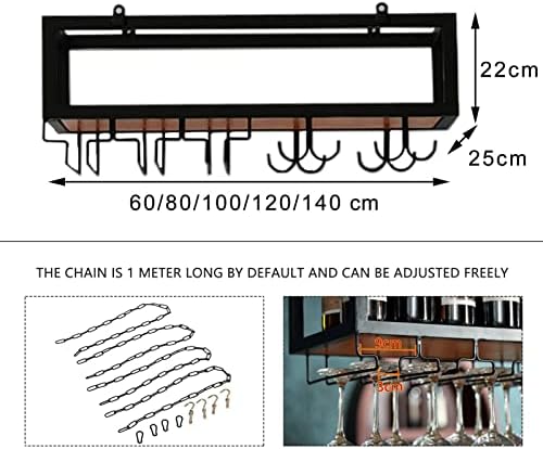 Suuim Adjustable Wine Rack Holder with Glasses Storage