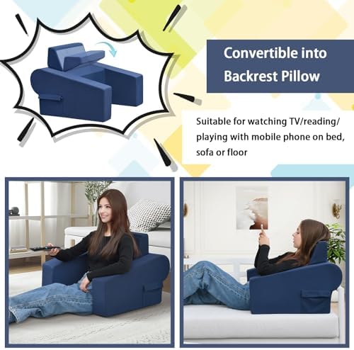 Skypatio Lap Desk Pillow with Pocket - Navy Blue