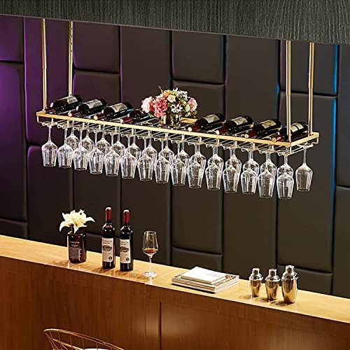 IOCCIOBB Ceiling Metal Wine Rack with Adjustable Height