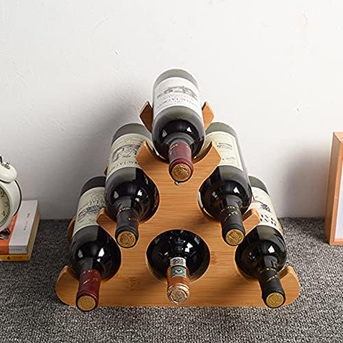 SYCARPET Freestanding Wine Rack with 6 Bottles Storage