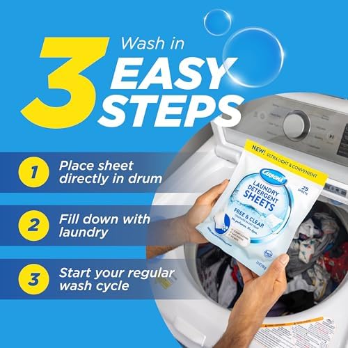 Carbona Laundry Detergent Sheets - 25 Sheets for 50 Loads