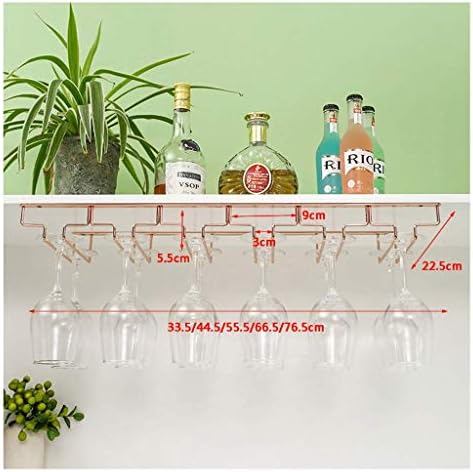 Stainless Steel Wine Glass Hanging Rack with 3 Slots in Gold