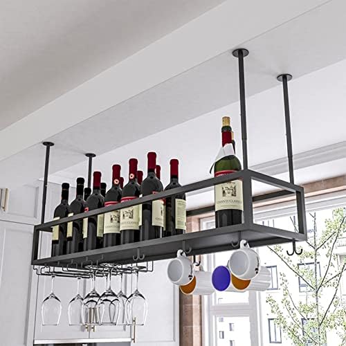 Suuim Metal Wine Glass Rack for Ceiling and Cabinet