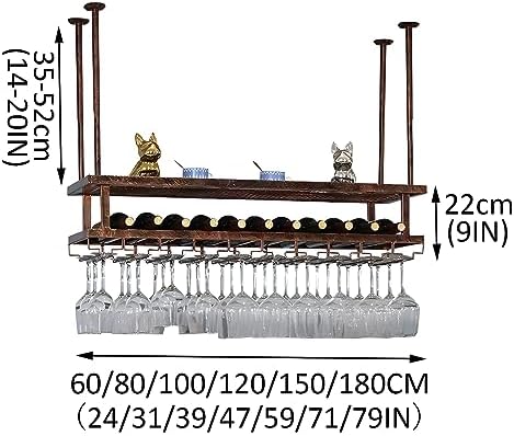Adjustable Ceiling Wine Glass Holder with 3-Tier Design