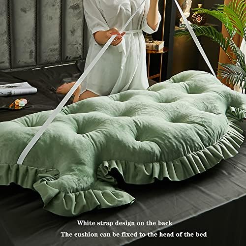 ZZYK Fleece Reading Pillow Large Bolster Headboard Support Cushion Green 59150cm