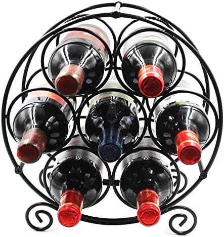 DYPA-AF12 7 Bottle Portable Wine Rack Black