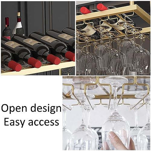 LIGUOYI Hanging Stemware Holder Adjustable Wine Glass Display Stand