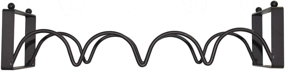 Abcsea 45cm Wavy Brown 4-Bottle Freestanding Wine Rack