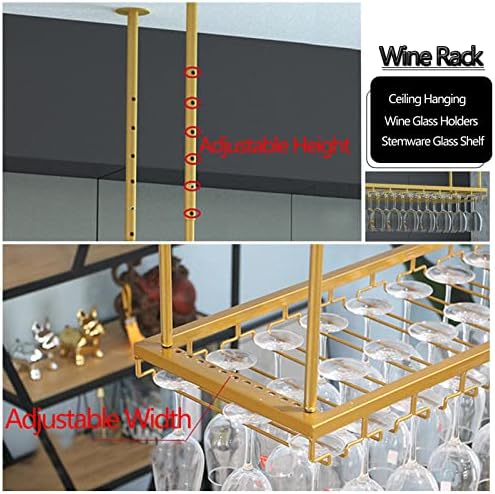 Adjustable Metal Wine Rack for Bar and Kitchen