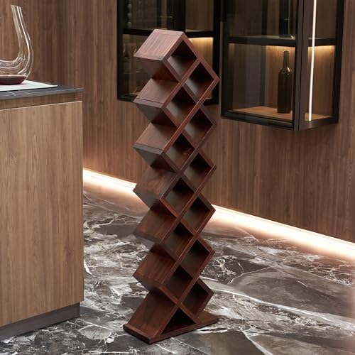 Vertical Z Wine Rack - 12 Bottle Solid Wood Display 1