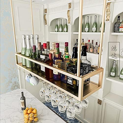 IOCCIOBB Wall-Mounted Wine Rack with Adjustable Stemware Holder