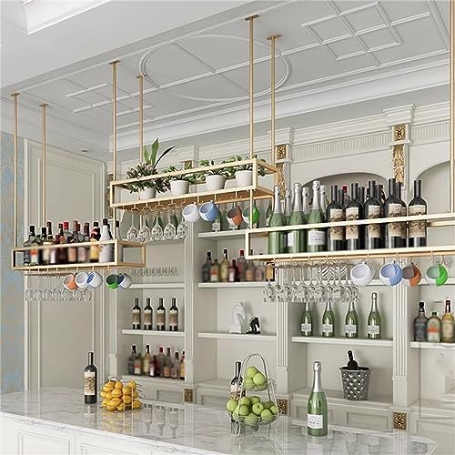 Industrial Style Metal 2 Tier Wall Mounted Wine Rack