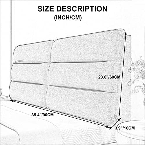 Headboard Pillow Backrest Large Upholstered Bed Cushion