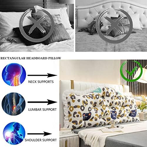 ZZYK Fleece Headboard Cushion 59 Soft Bolster with Removable Cover