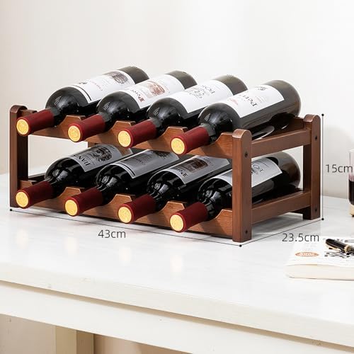 Bamboo Wine Rack Floor Storage Holder for Cellars and Bars