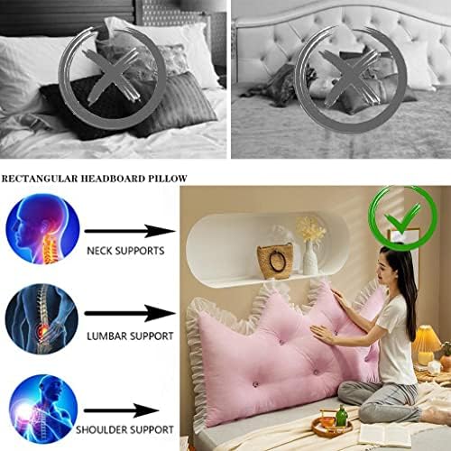 ZZYK Crystal Velvet Headboard Pillow 59 for Reading and Relaxing