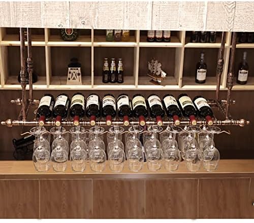 LASEVE Vintage Wine Rack with Adjustable Hanger