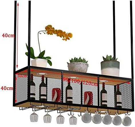 ALDEPO Wall-Mounted Wine Rack with Rustic Iron Design