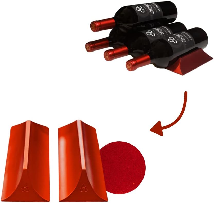 Tiny Elegant Flexible Wine Rack - Romantic Red