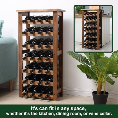 Everous 7-Tire Free Standing Wine Rack 28 Bottles Holder