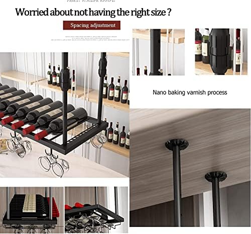 IOCCIOBB Wall-Mounted Wine Rack with Adjustable Holder 1