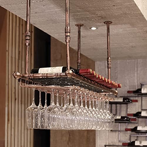 LASEVE Vintage Wine Rack with Adjustable Hanger