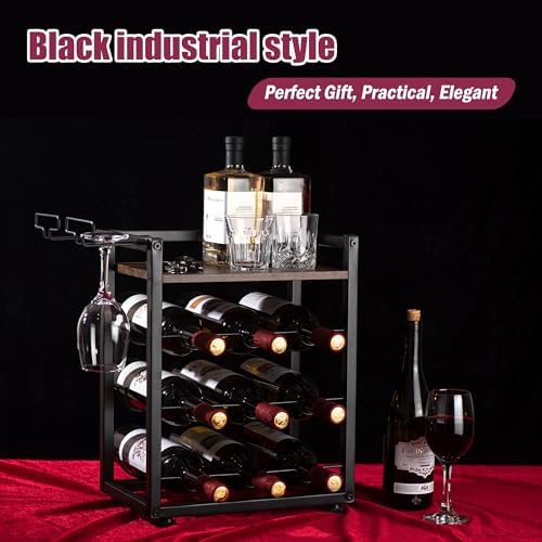 Facka 4-Tier Tabletop Wine Rack for Kitchen and Bar