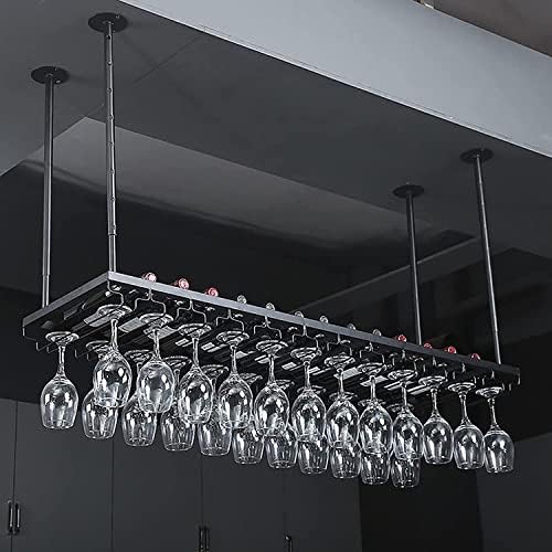 Adjustable Height Wall-Mounted Wine Rack for Kitchen and Bar