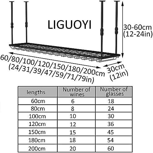 LIGUOYI Adjustable Height Wine Glass Rack