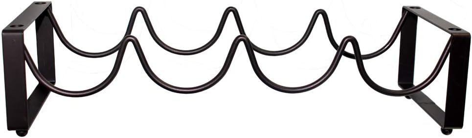 Abcsea 45cm Wavy Brown 4-Bottle Freestanding Wine Rack