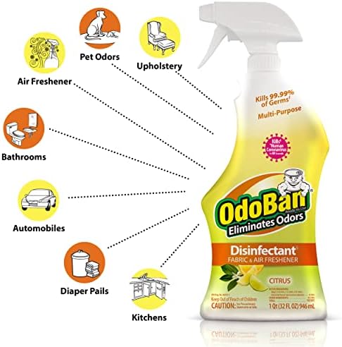 OdoBan Ready-to-Use Disinfectant with Citrus Scent 32 oz 1 Gallon Set