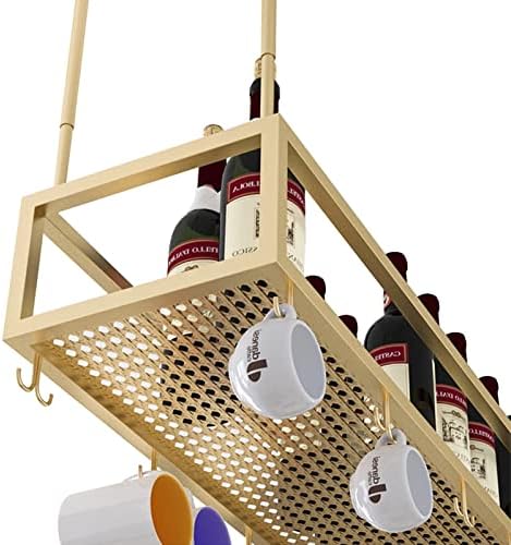 Adjustable Cabinet Wine Rack Holder for Kitchen and Bar Gold