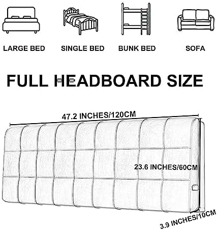 ZZYK Tufted Button Headboard Large Bolster Cushion for Pregnancy